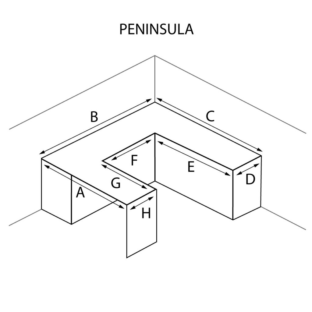 Peninsula Shaped Countertop