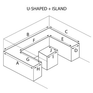 U Shaped and Island Countertops